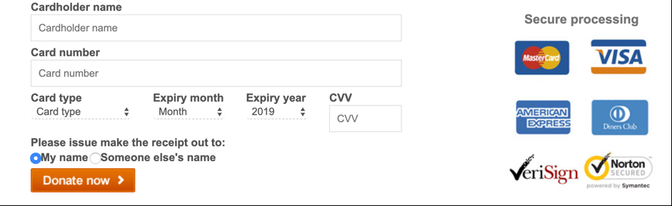 Caritas secure form print